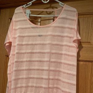 Pink, semi sheer, blouse!